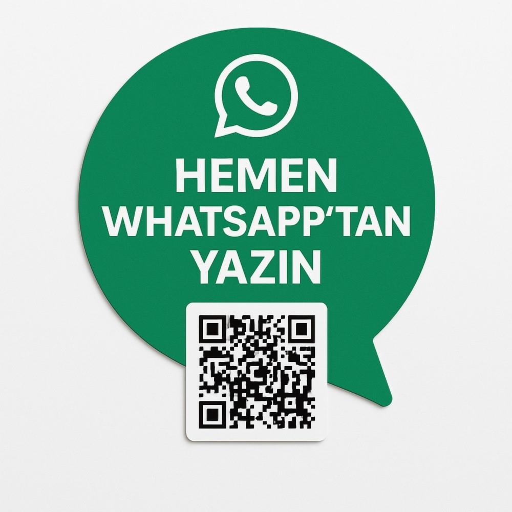 Whatsapp Mesaj Balonu Şeklinde Kart - QR Kodlu