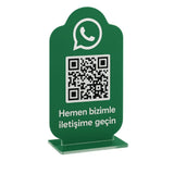 Whatsapp QR Stand - Beyaz PVC A5 Masaüstü Stand