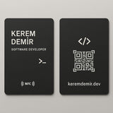 Yazılımcılara Özel NFC Kartvizit - Modern Tasarım
