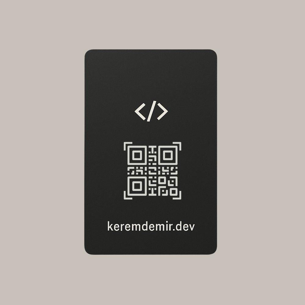 Yazılımcılara Özel NFC Kartvizit - Modern Tasarım
