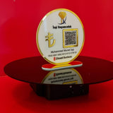 Yuvarlak Pleksi QR Kod ve Sosyal Medya Standı (12 cm)